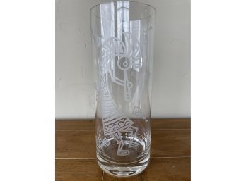 Kokopelli Glass Vase