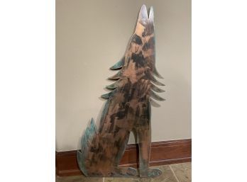 Handcrafted Steel Coyote Wall Sculpture