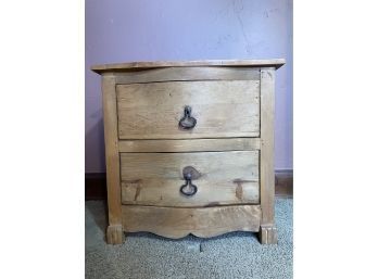 Rustic Pine Bedside Chest
