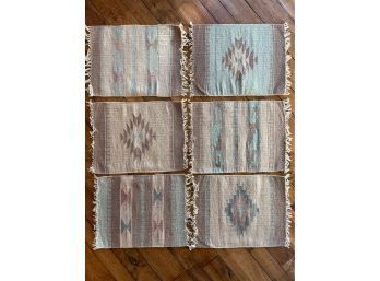 Set Of 6 Handwoven Wool Placemats