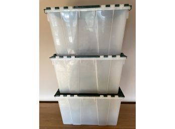 Lot Of 3 Plastic Storage Containers