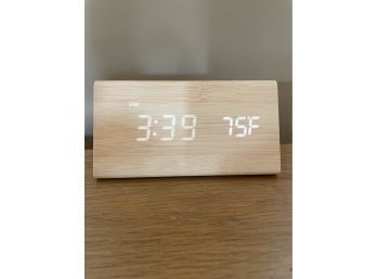 Digital Bamboo Alarm Clock
