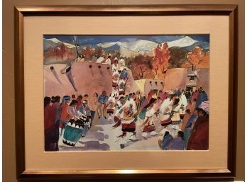 Evelyne Boren Pueblo Watercolor