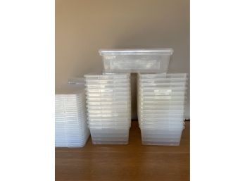 Lot Of 27 Plastic Storage Containers
