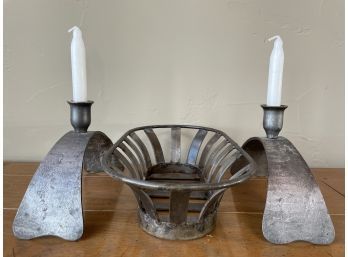 Hand Crafted Candle Holders & Bowl