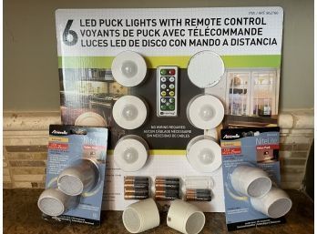 Lot Of LED NiteLites & Puck Lights With Remote Control