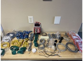 Lot Of Telephone Connecting Cables & Devices