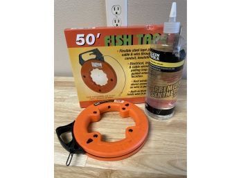 Lot Of 2 Fish Tapes & Klein Tools Wire Lubricant