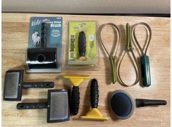 Lot Of Pet Grooming Brushes & Combs