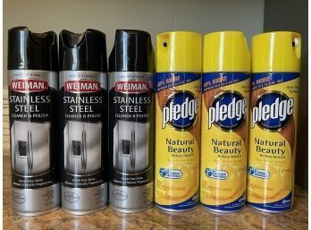 Lot Of Stainless Steel Cleaner & Pledge