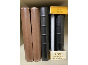 Lot Of 6 Bonded Leather Photo Albums.