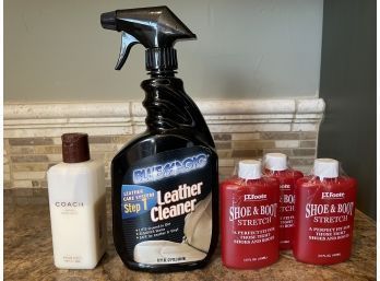 Lot Of Shoe & Boot Stretch & Coach Leather Conditioner & Cleaner