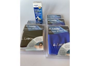 Lot Of Swimming Caps  &  Ear Drops For Swimmers