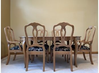 Ethan Allen Country French Dining Table & Chairs