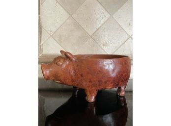 Glazed Terra Cotta 'pig' Bowl
