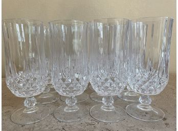 Set Of Crystal Ice Tea/water Goblets