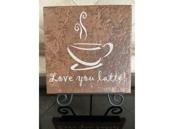 Decorative Latte Tile On Stand