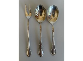 Vintage Roger Bros. IS Relish Spoon & Pickle Fork (Silverplate)