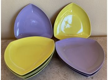 Set Of 9 Farin & Bento Stoneware Plates