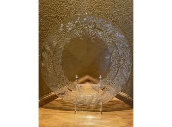 Vintage Glass Holiday Plate