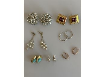 Lot Of Costume Jewelry Earrings
