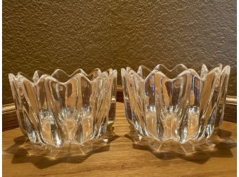 Pair Of Vintage Orrefors Crystal Bowls
