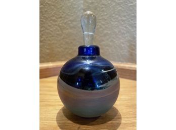 Vintage Cobalt Blue Perfume Bottle