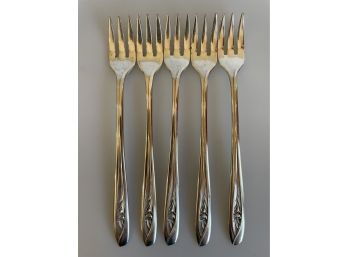 Lot Of Vintage 'Silver Tulip' Seafood Forks