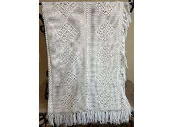 VintageAntique Crocheted Throw