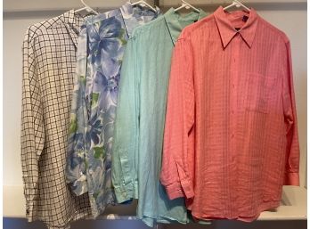 Lot Of 4 Liz Claiborne Womens Linen Shirts