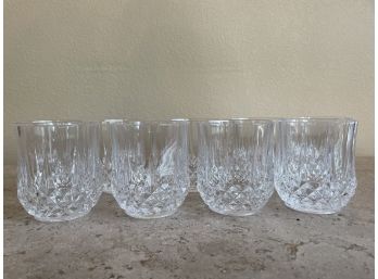 Set Of Crystal Double Old Fashioned Glasses