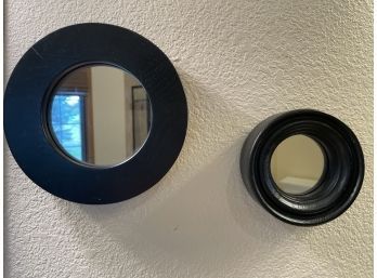 2 Small Round Wall Mirrors