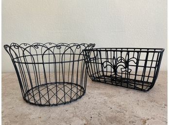 Lot Of 2 Wire Baskets