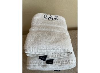 Set Of White Terrycloth Towels