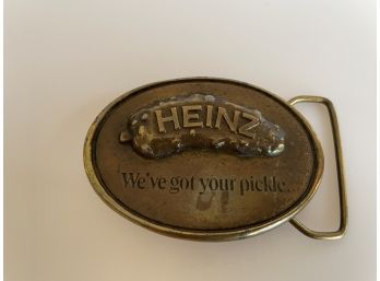 Vintage Brass Heinz Pickle Belt Buckle