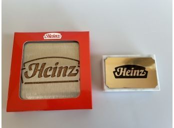 Vintage Heinz Coasters & Paperweight