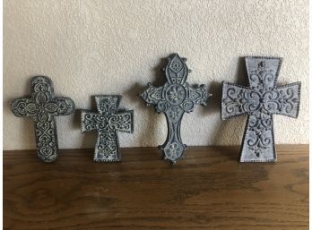Lot Of 4 Decorative Crosses