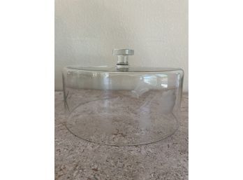 Etched Glass Cake Cover