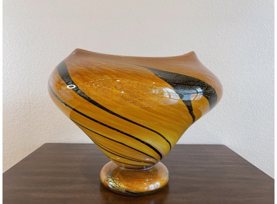 Glass Hand Blown Bowl By Chris Lazer