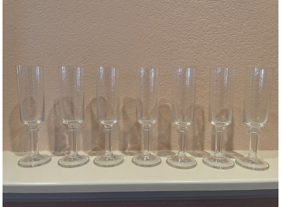 Set Of 7 Champagne Flutes