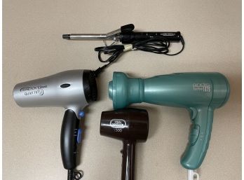3 Hairdryers And A Curling Iron