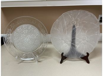 Two Glass HolidayPlatters