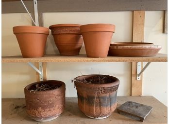 Terra Cotta Outdoor Pots & Saucers