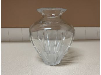 Heavy Pressed Glass Vase