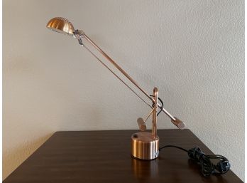 Copper Articulated Halogen Desk Lamp