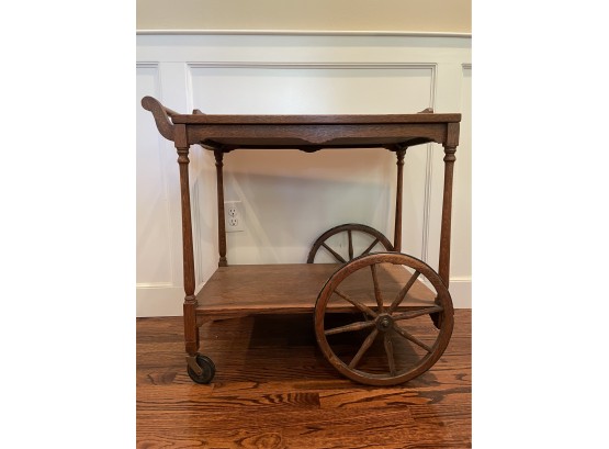 Antique Oak Tea Cart
