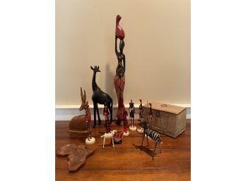 Hand Carved African Figures  & Nativity Scene