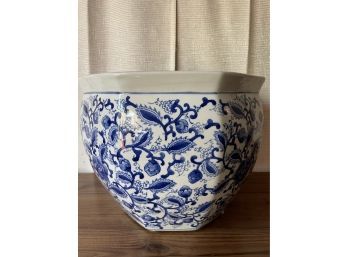 Blue & White Ceramic Pot