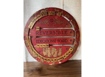 Antique Reversible Educational Board