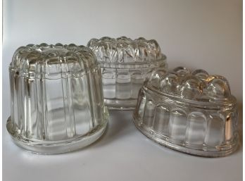 Lot Of Vintage Glass Pudding/jelly Molds